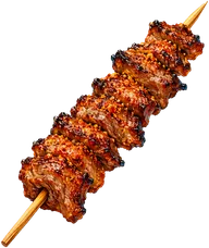 Beef suya, grilled