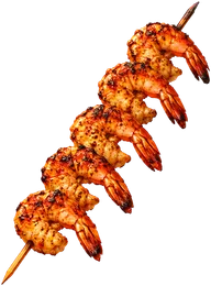 Shrimp suya, grilled